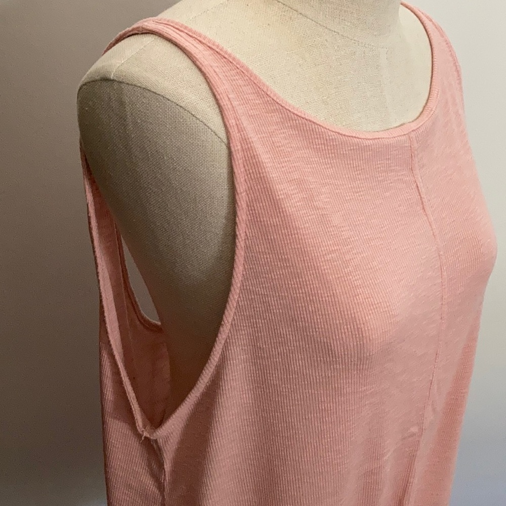 Free people pink texture low back tank